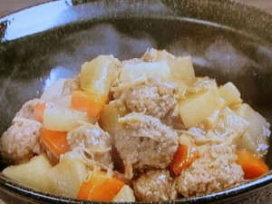 【キューピー３分クッキング】肉だんごと大根の干し貝柱煮のレシピ・田口成子