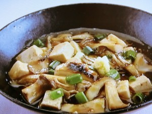 DAIGOも台所のレシピ・豆腐ときのこのさっと煮