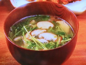 【男子ごはん】豆苗としいたけのスープのレシピ・国分太一・栗原心平