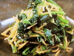 【きょうの料理】ほうれんそうと海藻、にんじんのナムルのレシピ・藤井恵