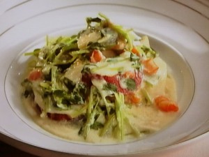 【上沼恵美子のおしゃべりクッキング】ホタテと野菜の豆乳煮込みのレシピ・上沼恵美子・小池浩司