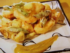 【おかずのクッキング】アスパラとサーモンかき揚げカレーマヨネーズのレシピ・笠原将弘