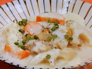 【ノンストップ】鶏と根菜の和風クリーム煮のレシピ・笠原将弘・笠原将弘のおかず道場