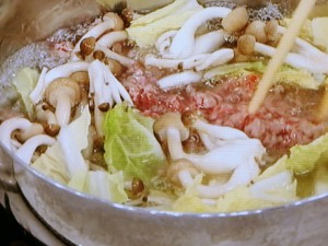 白菜麺と梅シソジャコご飯