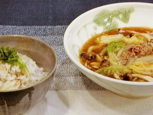 【ノンストップ】白菜麺と梅シソジャコご飯のレシピ・行列シェフのまかない・家ごはん・香山中宣