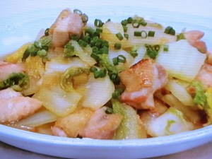 【きょうの料理】塩もみ白菜と鶏もも肉のしょうが炒めのレシピ・齋藤奈々子