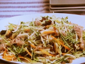 【キューピー３分クッキング】豚肉とえのき茸の五色炒めのレシピ・田口成子