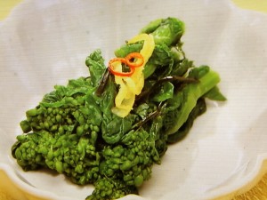 【おかずのクッキング】菜の花のゆず漬けのレシピ・青江覚峰