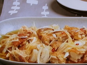 【キューピー３分クッキング】焼き鶏の新玉ねぎあえのレシピ・田口成子