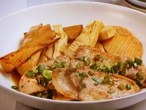 【キューピー３分クッキング】焼きたけのこと豚肉のしょうが風味のレシピ・田口成子