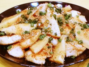 ノンストップ たけのこと鶏むねの胡麻マヨジンジャーの料理レシピ おさらいキッチン