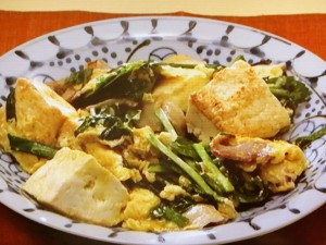 【おかずのクッキング】にらと豆腐の焼き炒めのレシピ・土井善晴