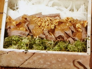 【夢の３シェフNEO】くるみだれの冷製牛しゃぶのレシピ・夢の３シェフNEO・橋本幹造