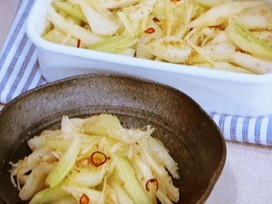 【キューピー３分クッキング】セロリのごま甘酢漬けのレシピ・真藤舞衣子