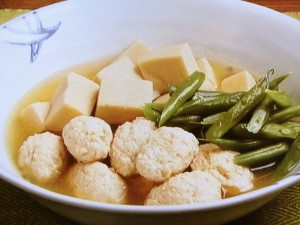 【キューピー３分クッキング】鶏つくねと高野豆腐の煮もののレシピ・田口成子