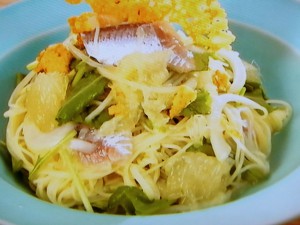 【ノンストップ】イワシマリネの冷製パスタのレシピ・坂本昌行・坂本昌行のOne Dish