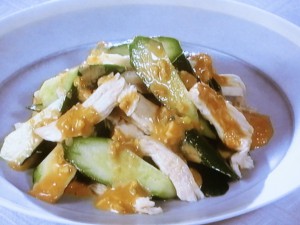 【きょうの料理ビギナーズ】きゅうりと蒸し鶏のごまだれのレシピ・河野雅子
