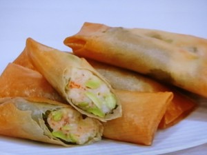 【ノンストップ】青紫蘇がいい感じ☆海老と枝豆チーズ春巻きのレシピ・三ツ星シュフの食ナビ