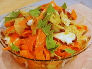 【平野レミの早わざレシピ】カロテンいっぱいリボンサラダのレシピ・平野レミ