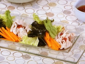 【きょうの料理】豚しゃぶとわかめの梅風味サラダのレシピ・白井操