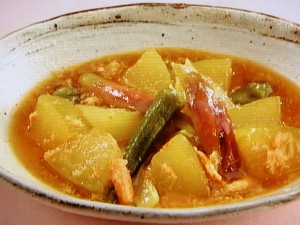 【上沼恵美子のおしゃべりクッキング】冬瓜とオクラのかに風味のレシピ・上沼恵美子・岡本健二
