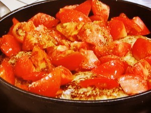 フレッシュトマトの豆腐バーグ