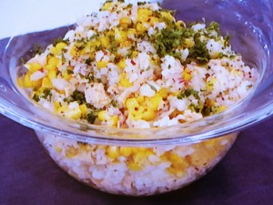 【あさイチ】コーンとツナのライスサラダのレシピ・ワタナベマキ・解決！ごはん