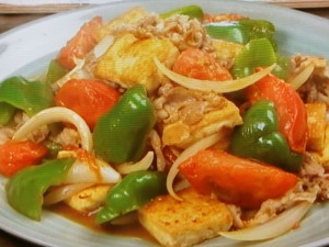 【キューピー３分クッキング】豆腐のピリ辛五目炒めのレシピ・石原洋子