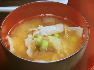 【おかずのクッキング】みょうがと枝豆の豚汁のレシピ・土井善晴