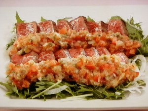 【上沼恵美子のおしゃべりクッキング】牛肉のたたきのレシピ・上沼恵美子・岡本健二