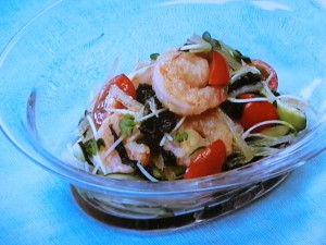 【きょうの料理】焼きえびの和風サラダのレシピ・大原千鶴