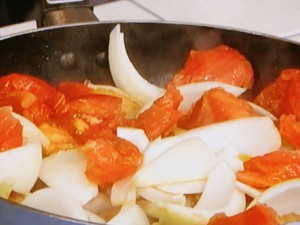 鶏肉とトマトのオイスターカレー炒め