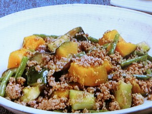 【キューピー３分クッキング】野菜の蒸し煮 そぼろあえのレシピ・田口成子