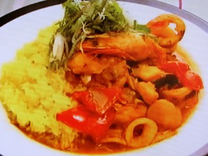【ZIP！速水もこみちのMOCO''Sキッチン】もこみち流　シーフードカレー～サフランライスとのレシピ・速水もこみち