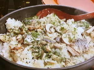【キューピー３分クッキング】さんまときのこの炊き込みピラフのレシピ・満留邦子
