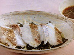 【上沼恵美子のおしゃべりクッキング】鯛とわかめの酒蒸しのレシピ・上沼恵美子・岡本健二