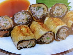 【ノンストップ】たくさん食べたい！さっぱりナスの和風ロール餃子のレシピ・検索きょうのおしゃレシピ