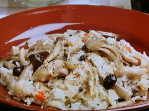 【キューピー３分クッキング】きのこと鶏肉のピラフのレシピ・田口成子