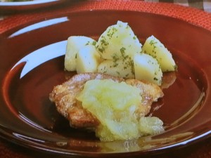 【キューピー３分クッキング】ポークソテー アップルソースのレシピ・小林まさみ