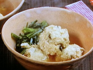 【キューピー３分クッキング】かきと豆腐のふわふわだんご煮のレシピ・小林まさみ