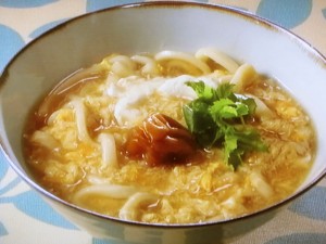 【きょうの料理ビギナーズ】梅のせ卵とじうどんのレシピ・河野雅子