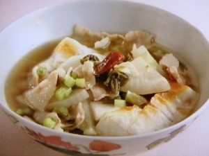 【上沼恵美子のおしゃべりクッキング】焼き餅と高菜のスープのレシピ・上沼恵美子・石川智之