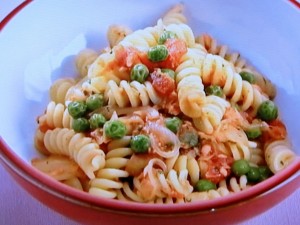 【上沼恵美子のおしゃべりクッキング】サケとグリンピースのパスタのレシピ・上沼恵美子・小池浩司