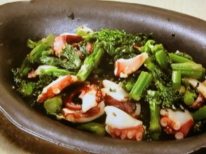 【きょうの料理】菜の花とたこの香味炒めのレシピ・コウ静子