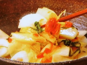 【男子ごはん】大根とカブのしそ和えのレシピ・国分太一・木村多江