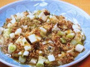 【きょうの料理】マーボーねぎのレシピ・堀江ひろ子