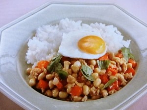 【上沼恵美子のおしゃべりクッキング】大豆のガパオライスのレシピ・上沼恵美子・石川智之