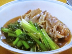 【きょうの料理ビギナーズ】小松菜と豚肉の煮物のレシピ・河野雅子