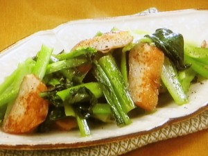 【きょうの料理ビギナーズ】小松菜とさつま揚げのこしょう炒めのレシピ・河野雅子