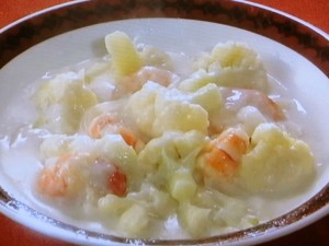 【きょうの料理ビギナーズ】カリフラワーとえびのシチューのレシピ・河野雅子